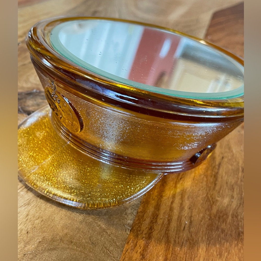 1940s Vintage Paden City Military Hat Talc/Trinket Box With Mirror